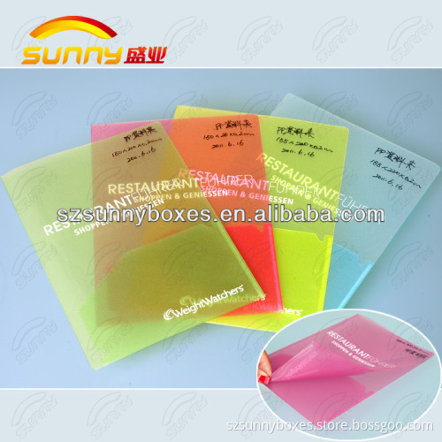plastic pp clear a5 file folder